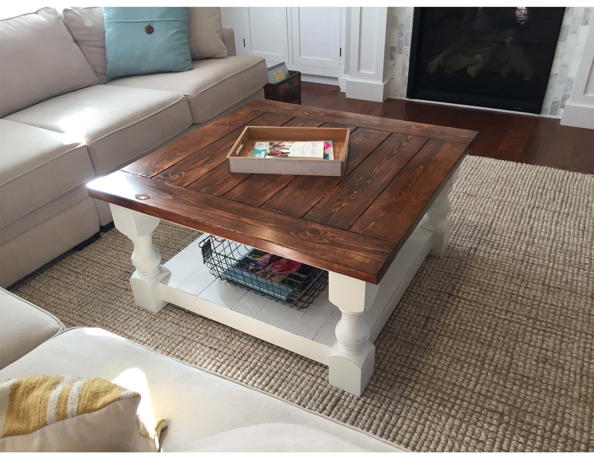 Ana White Farmhouse Coffee Table Instructions DIY Projects